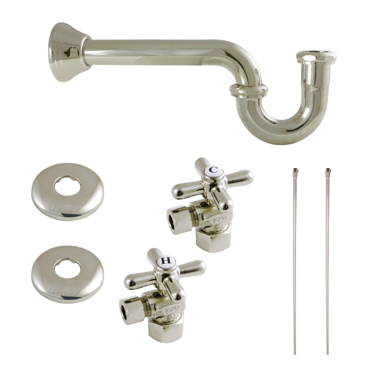 Polished Nickel Plumbing Supply Kit Combo C7948