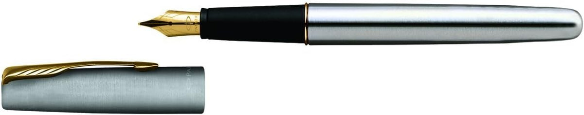 Stainless Steel Gold Trim Medium Point Fountain Pen E581891