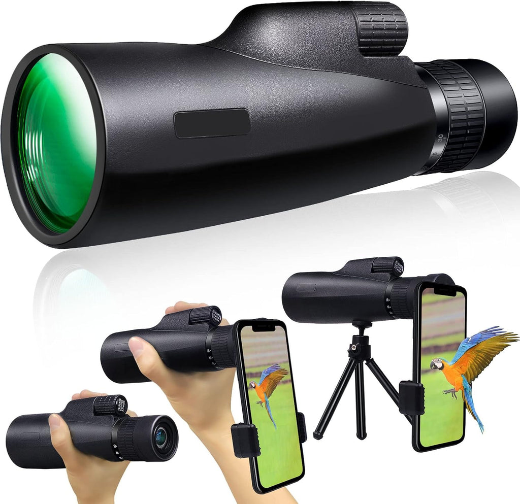 30x50 HD Waterproof Monocular with Smartphone Adapter Tripod BAK4 Prism FMC C772074