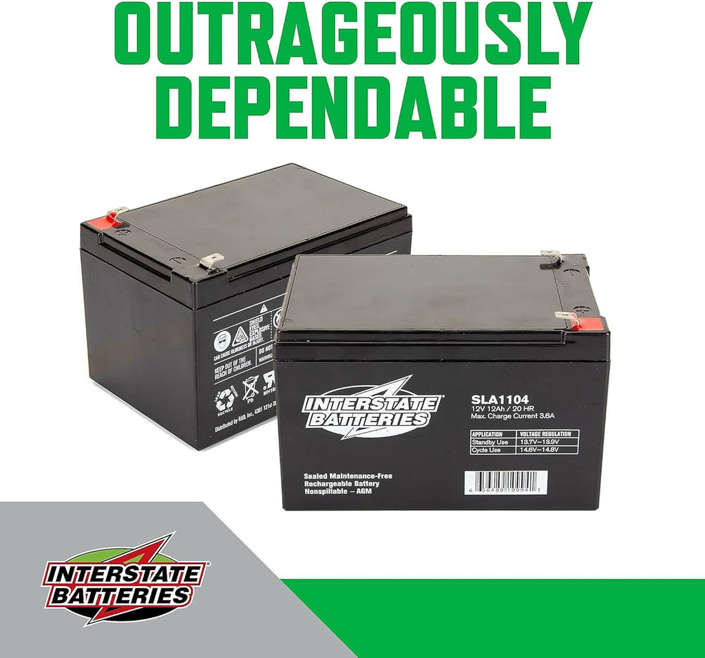 12V 12Ah Sealed Lead Acid Rechargeable SLA AGM Battery Pack of 2 Z293