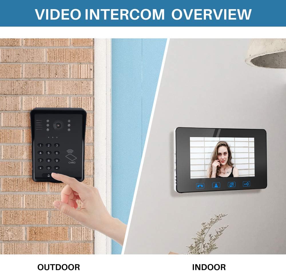 7 LCD Video Door Phone Doorbell Intercom System with Night Vision X224