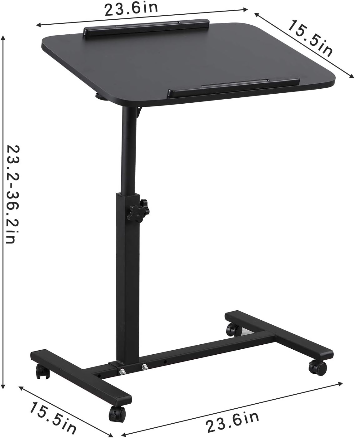 Adjustable Overbed Bedside Table with Wheels S8122