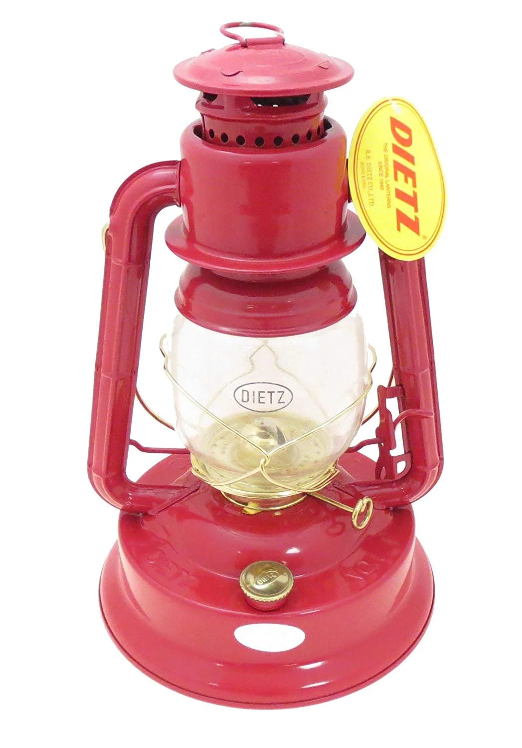 Red Gold Trim Oil Lamp O4507