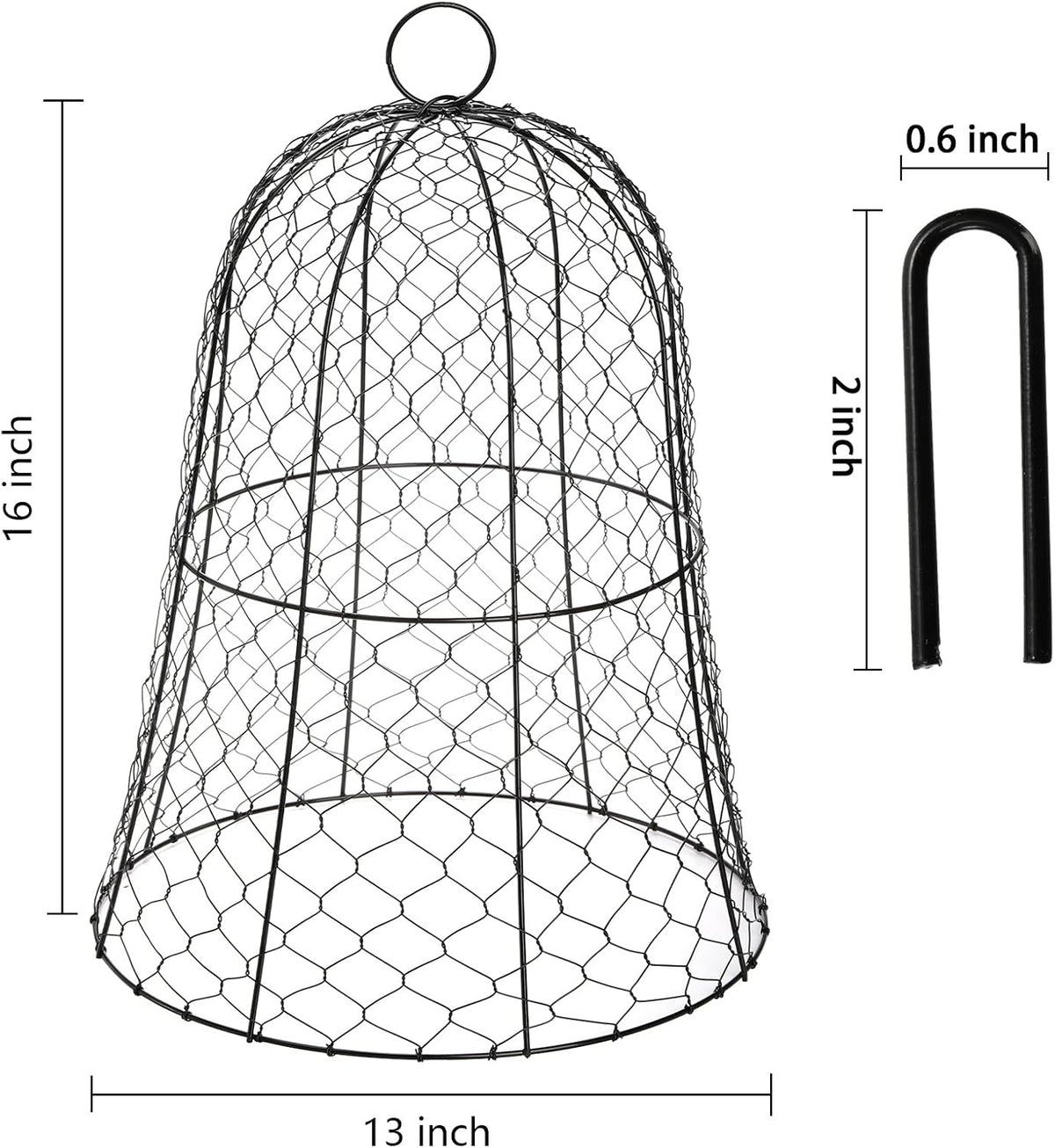 Black Metal Garden Cloche 5 Pack Z272