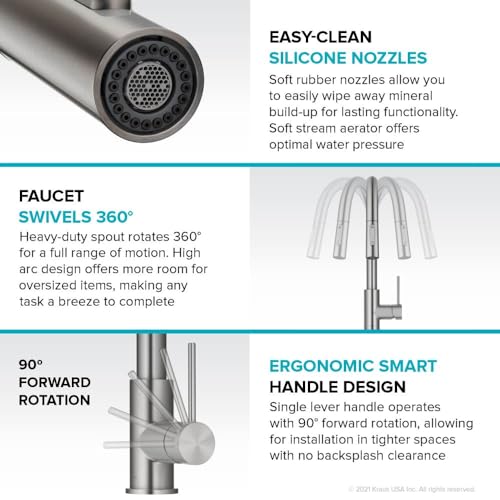 Spot Free Stainless Steel Single-Handle Touch Kitchen Sink Faucet with Pull Down Sprayer V62745