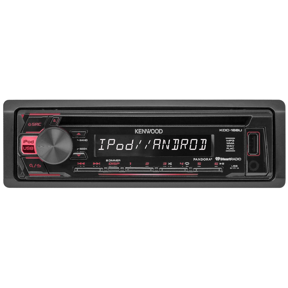 Car CD Player Receiver USB Aux Radio with 4X 6.5" 180W 3-Way Black Car Coaxial F390