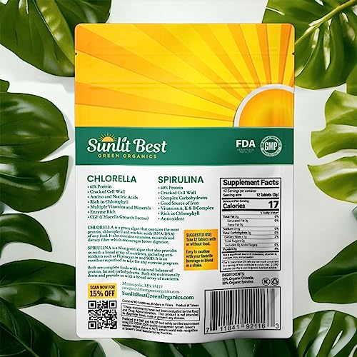 Organic Chlorella Spirulina 500 Tablets I569