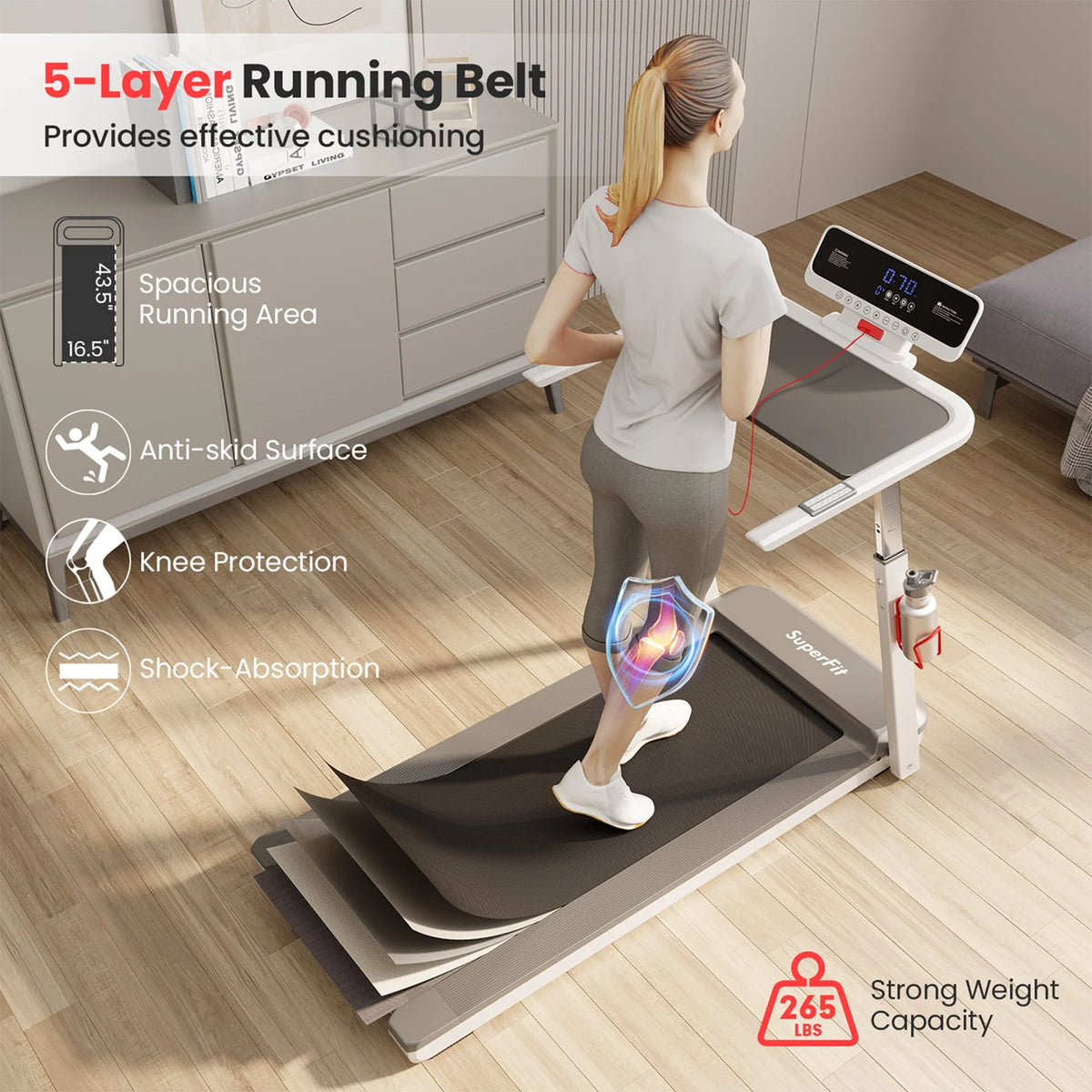 Black Folding Treadmill J3493