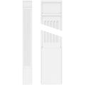 Fluted PVC Pilaster with Decorative Capital & Base (Pair) T747