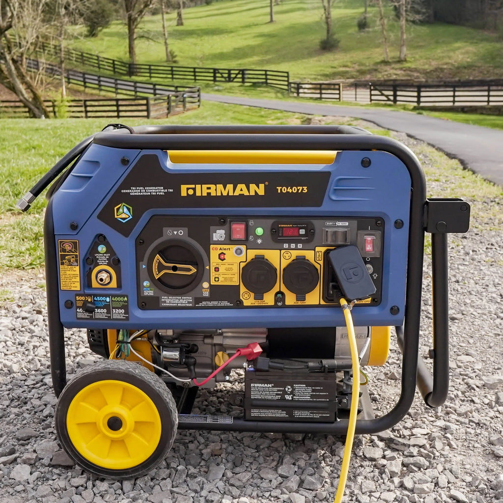 Tri-Fuel 5000/4000 Watts 120/240 Electric Start Portable Generator with CO Alert U8607