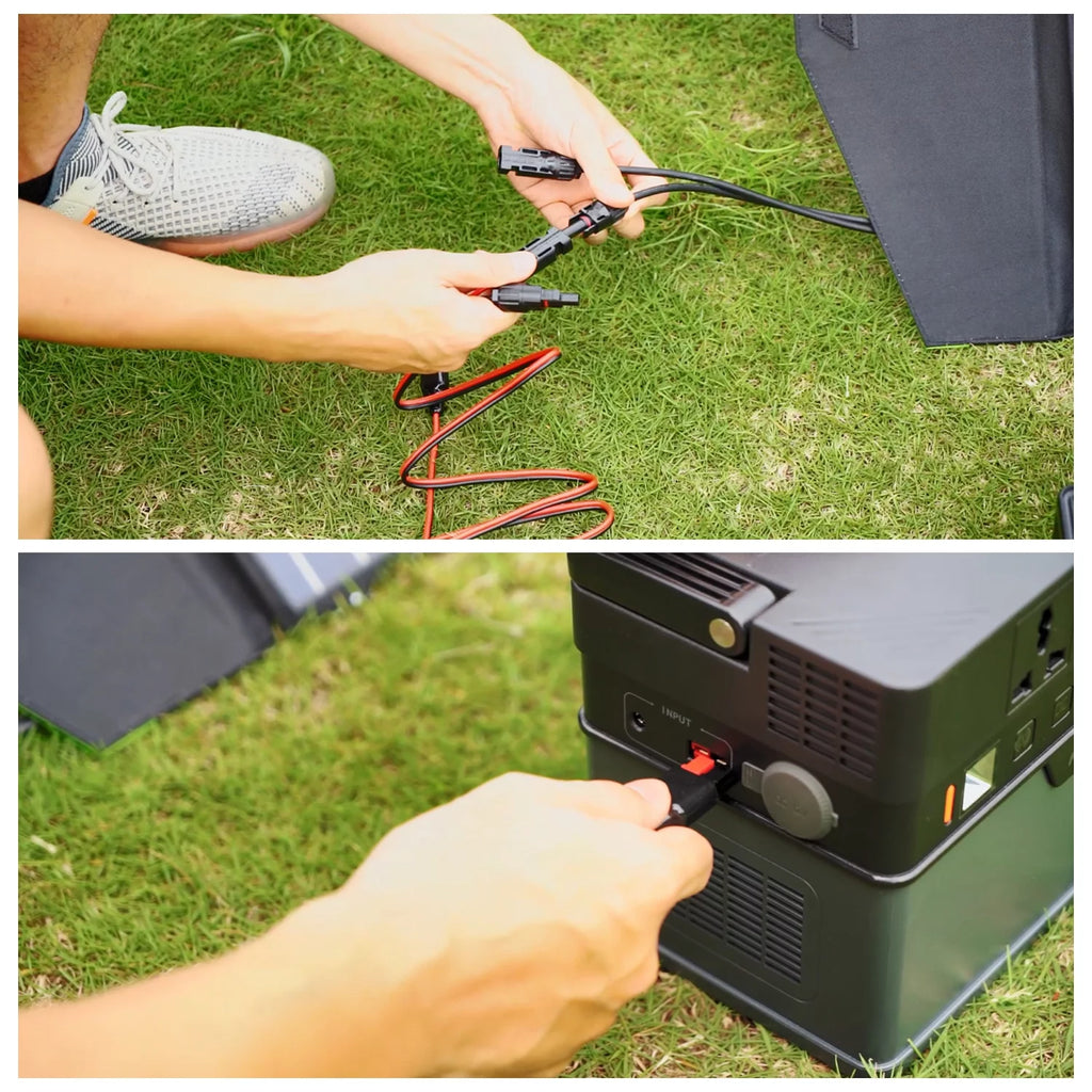 Portable Solar Generator Kit with 100W Foldable Solar Panel and 1500Wh Power Station I901574