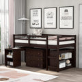 White Twin Loft Bed with Slide and Storage K785682