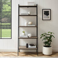72-Inch Open Ladder Bookshelf Grey Wash X4206