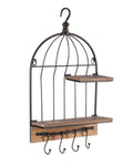 Metal Wall Decor with Wood Shelves V856052