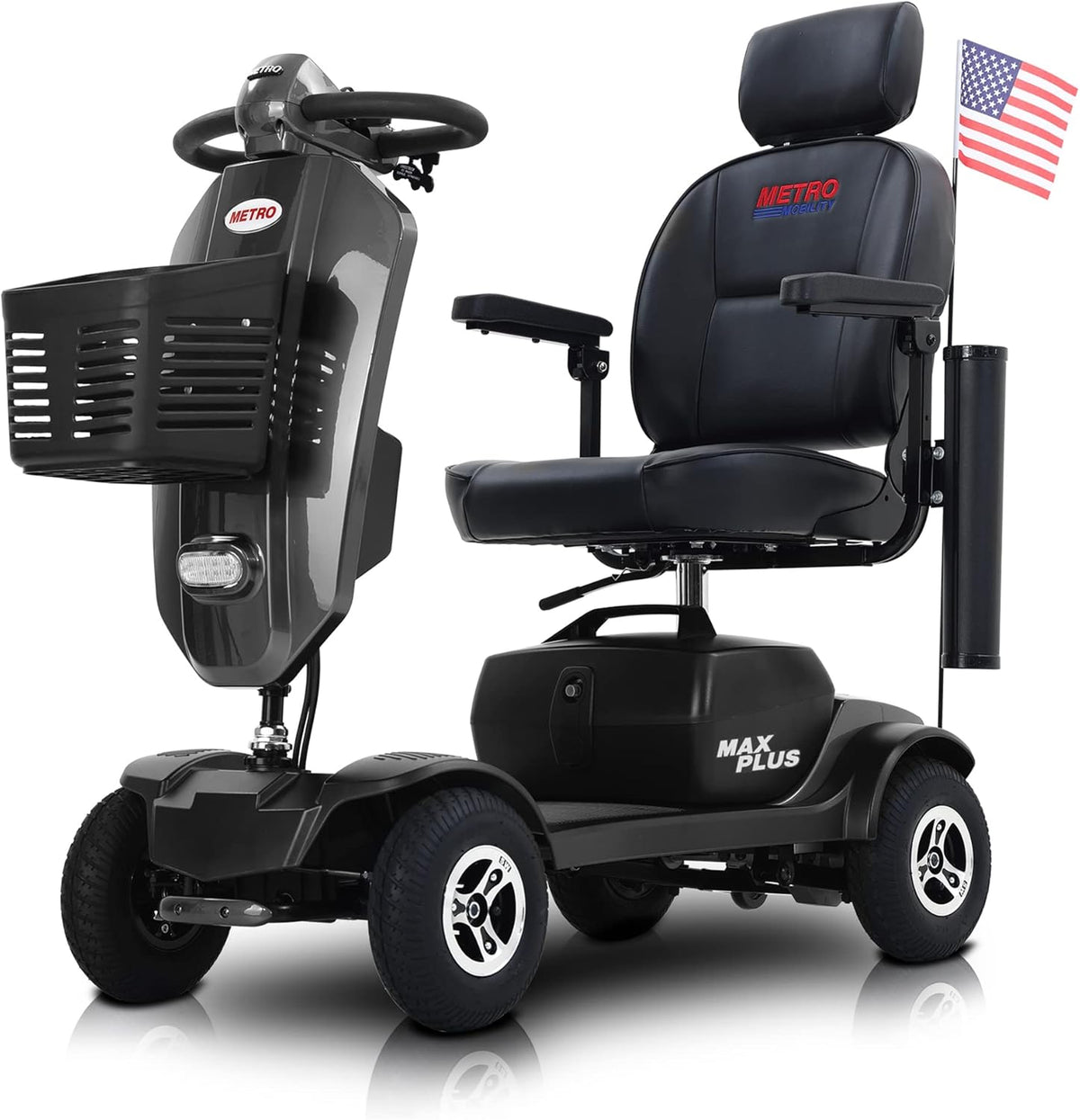 Grey 4 Wheel Motorized Scooter with 300 lbs Capacity C94782
