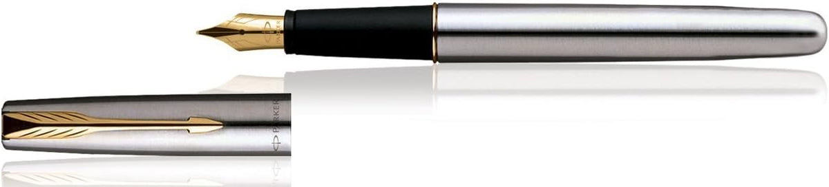 Stainless Steel Gold Trim Medium Point Fountain Pen E581891