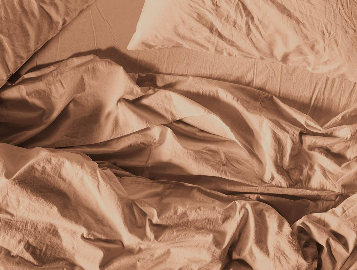 Organic Crinkled Percale Fitted Sheet King G91911