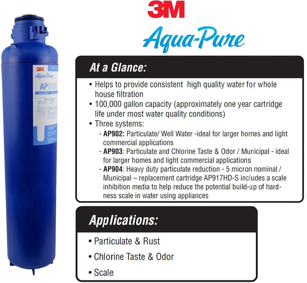 Whole House Quick Change Replacement Water Filter Cartridge T7539