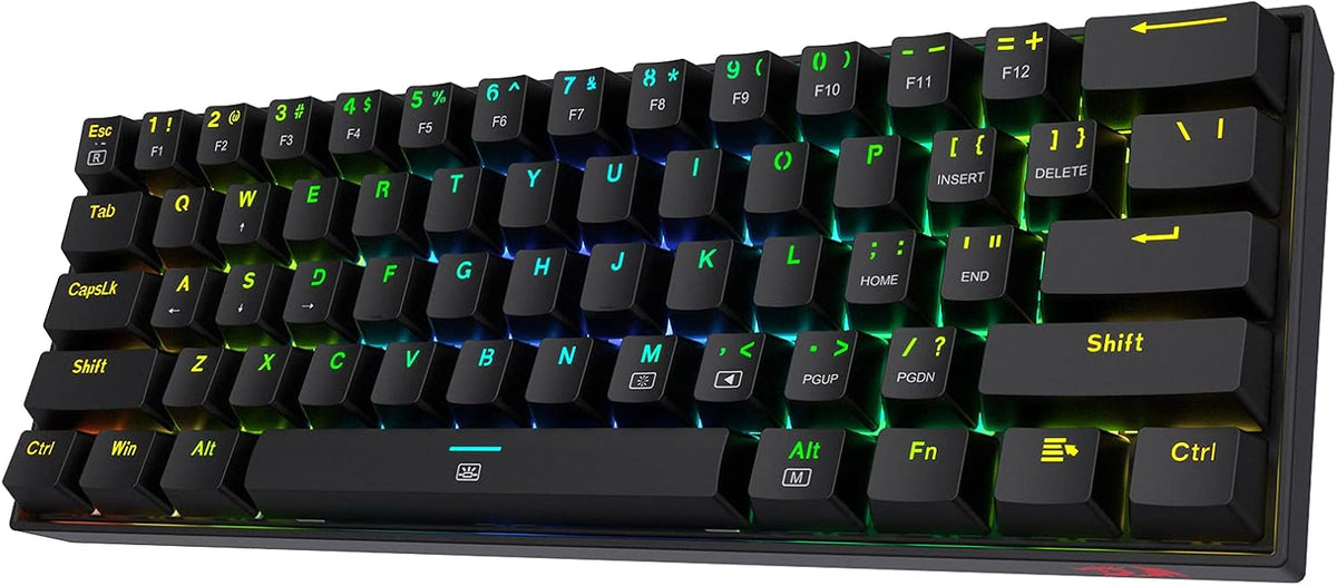 60% Wired RGB Gaming Keyboard, 61 Keys Compact Mechanical Keyboard with Linear Red Switch, White Pack of 2 K104