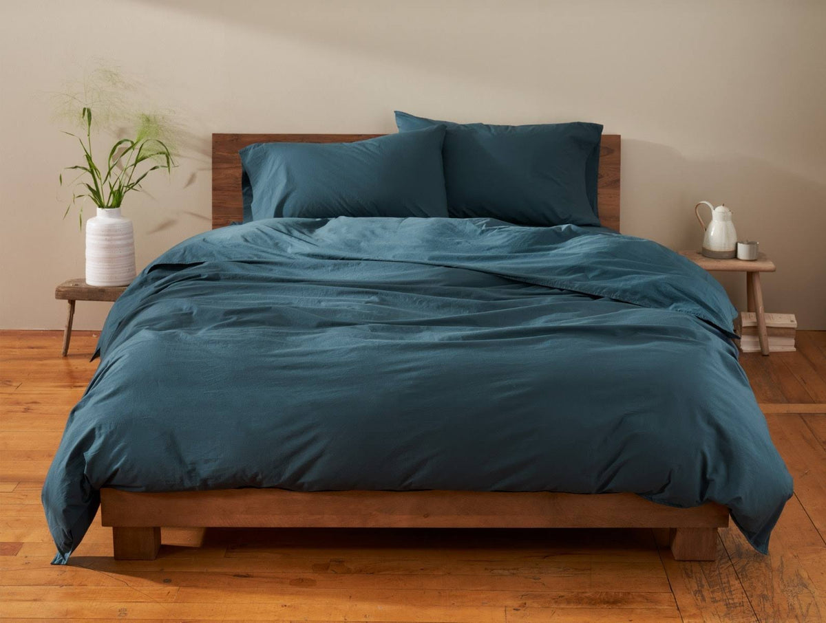 Organic Crinkled Percale Fitted Sheet King G91911