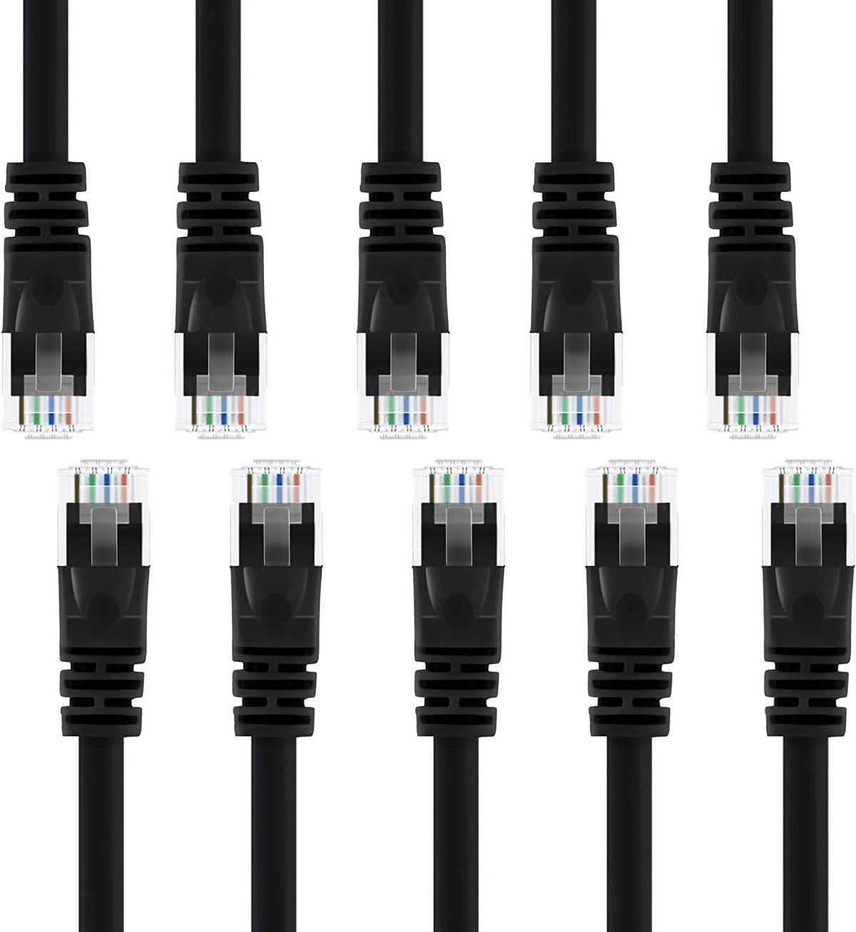 Cat5e Ethernet Patch Cable 10 Feet Black F9979