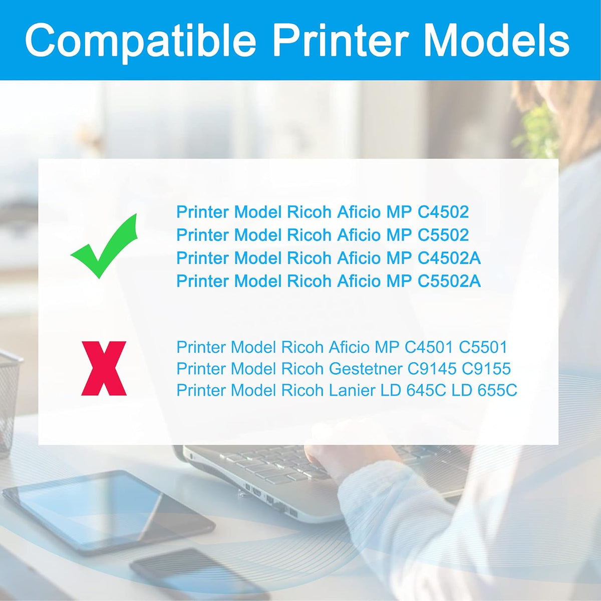 Compatible Toner Cartridge Replacement 4-Pack Black Cyan Magenta Yellow V25346