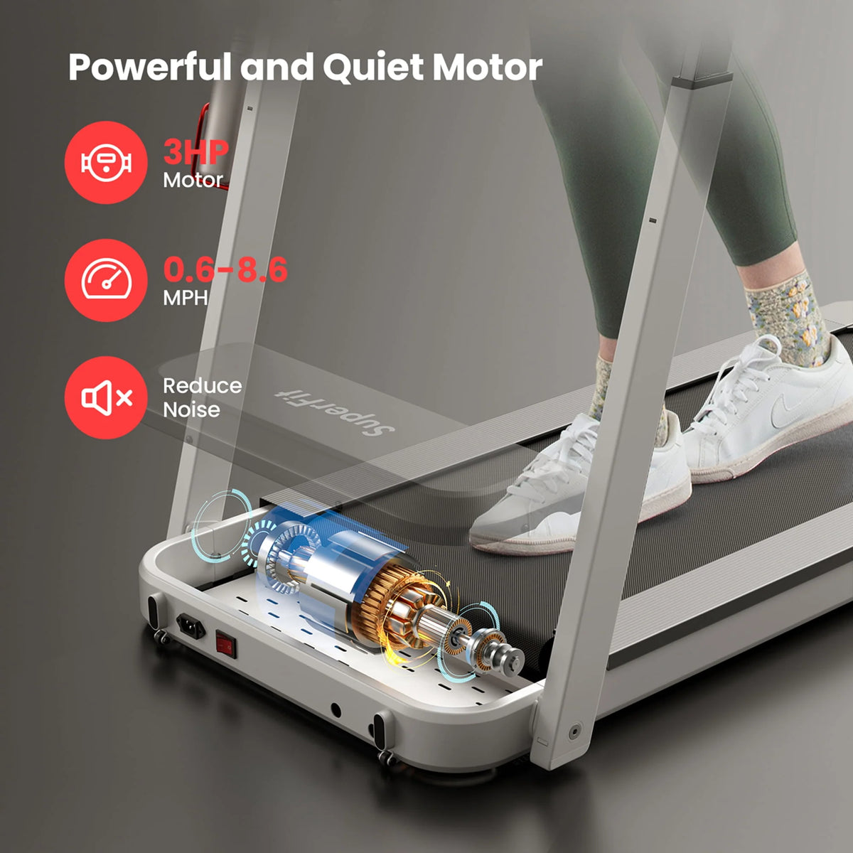 Black Folding Treadmill J3493