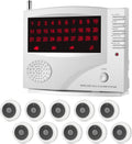 Wireless Calling System with 10 Waterproof Call Buttons and 1 Monitoring Unit X5372