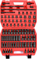 87 Pcs 3/8 Drive Impact Socket Set SAE & Metric CR-MO Steel R4279
