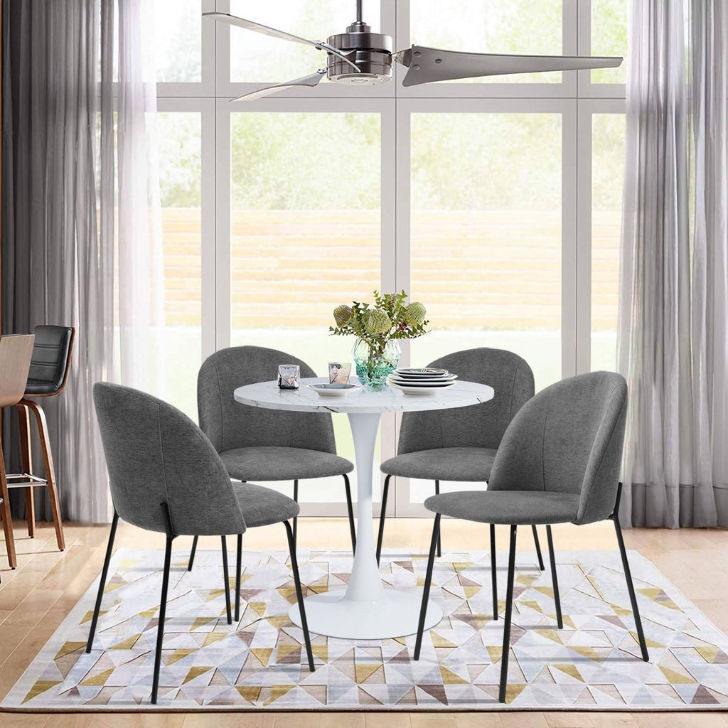 Navy Blue Fabric Dining Chairs (Set of 2) M5593