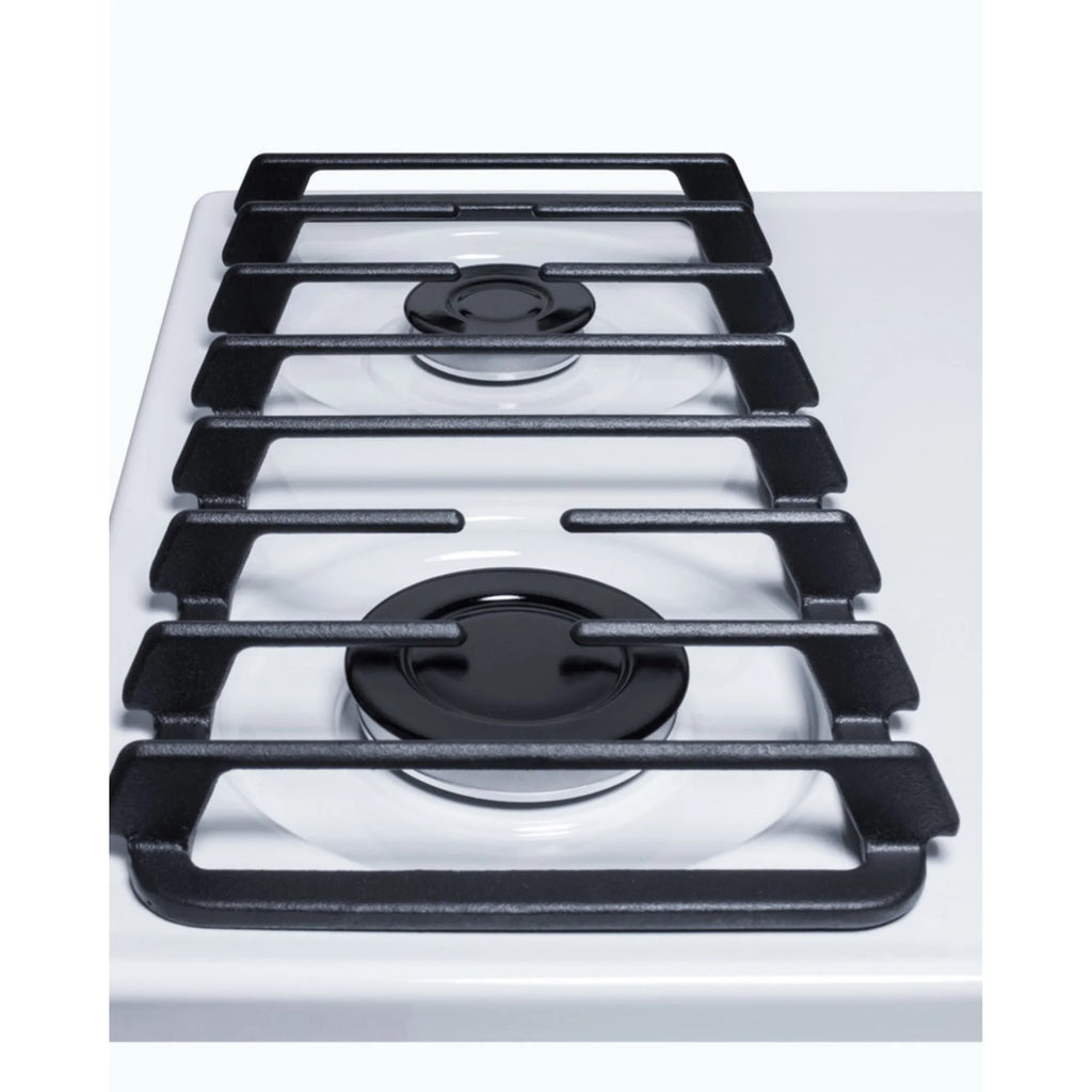 24" Gas Cooktop with Four Sealed Burners, White Porcelain Surface, Cast Iron Grates D45373