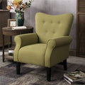Tufted Linen Armchair Q966157