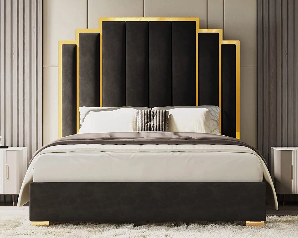 Queen Size Upholstered Bed with Headboard S317808
