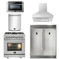 30 Dual Fuel Range, 30 Range Hood, 60 Refrigerator, Dishwasher, Microwave Drawer G545127