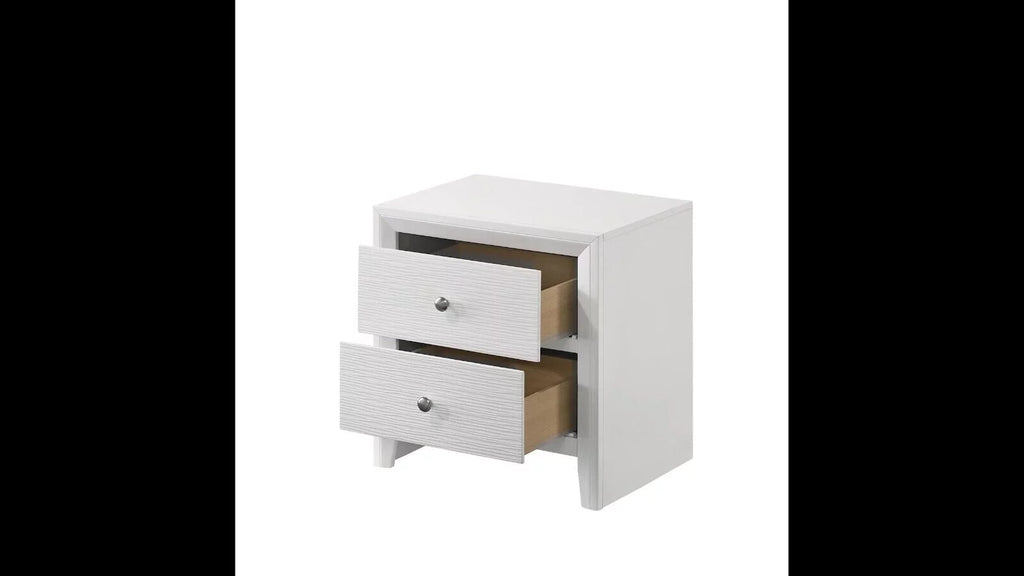 White Queen Size Panel Bed Set P216318