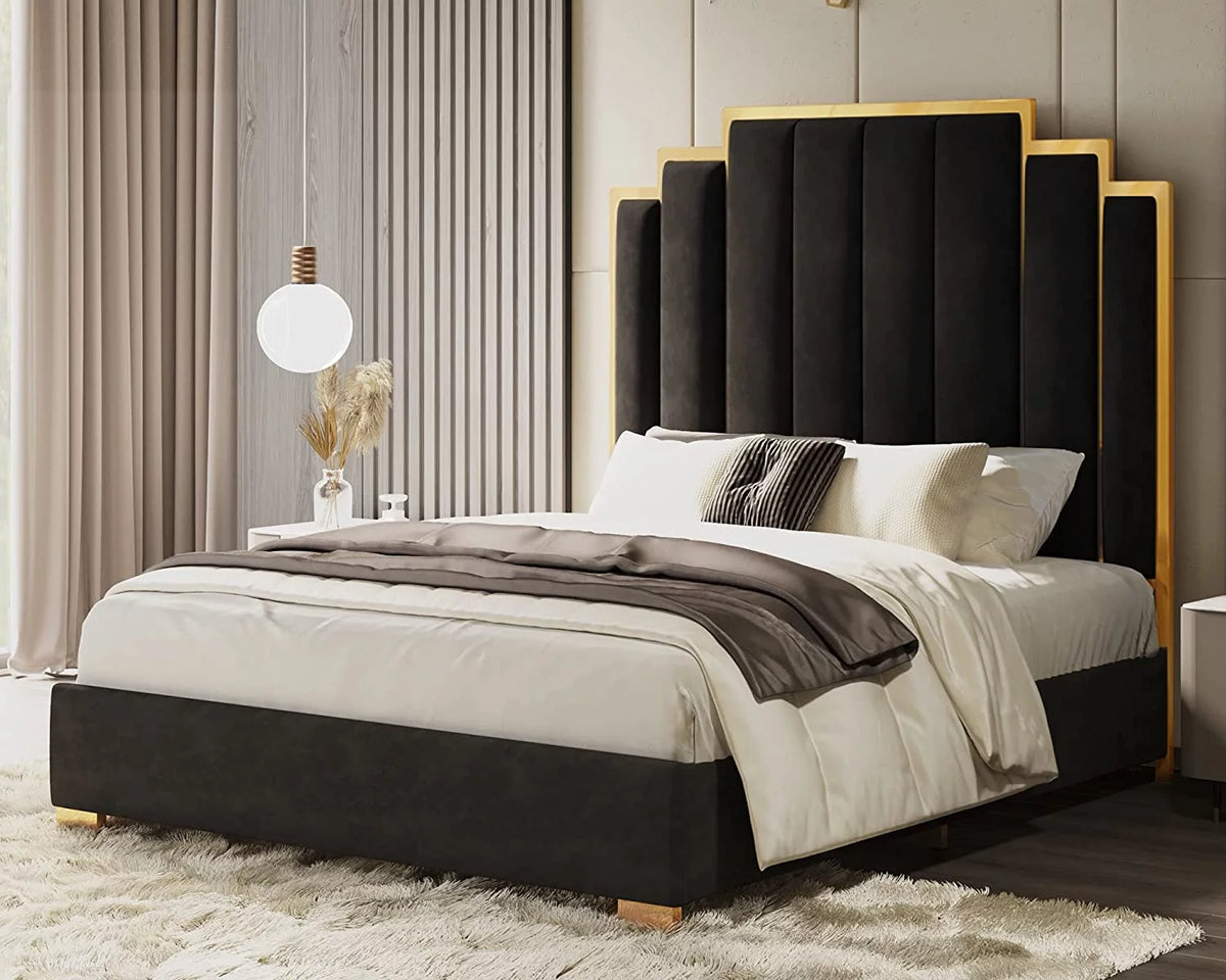 Queen Size Upholstered Bed with Headboard S317808