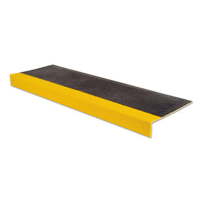 Anti-Slip Step Covers, 10 in x 59 in, Black/Yellow O764129