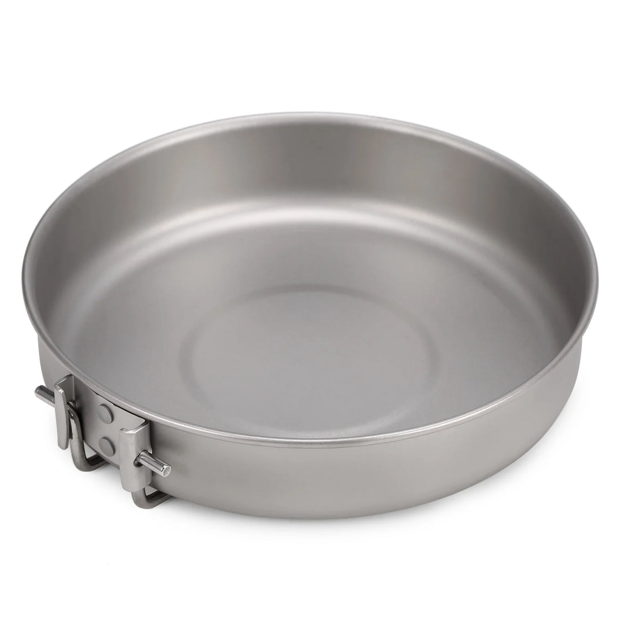 Titanium Pot and Fry Pan Set with Lid and Foldable Handles Y867883