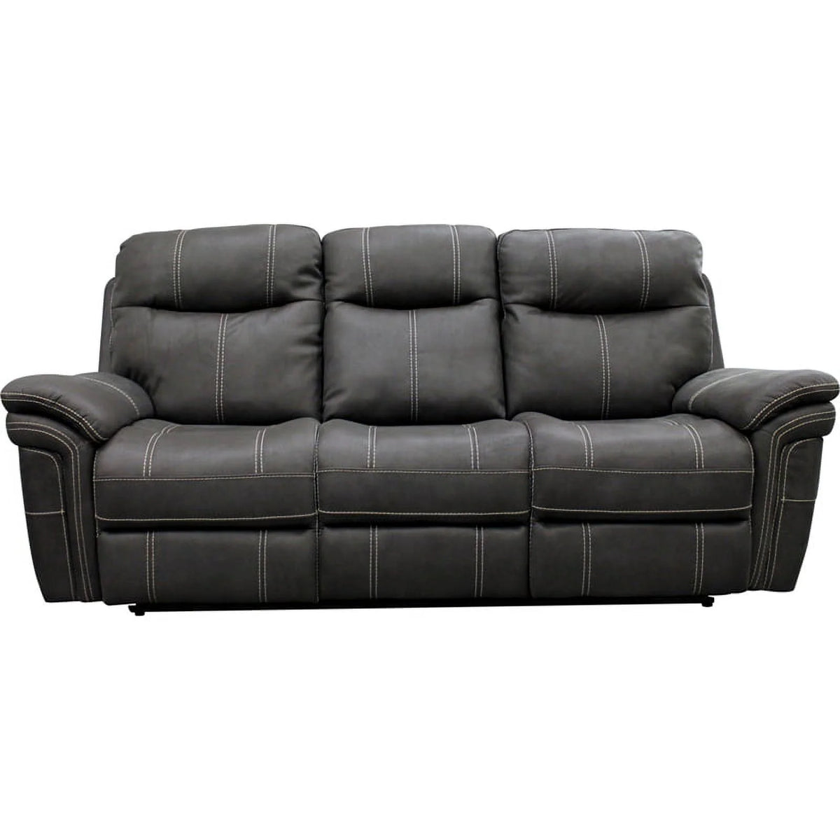 Charcoal Gray 3-Piece Recliner Loveseat and Sofa Set N851734