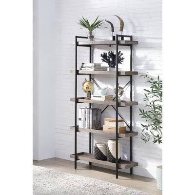 Gray Oak u0026 Black Finish Bookshelf X335