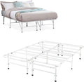14 Inch Metal Platform Bed with Steel Slat Mattress Foundation Twin Black X790