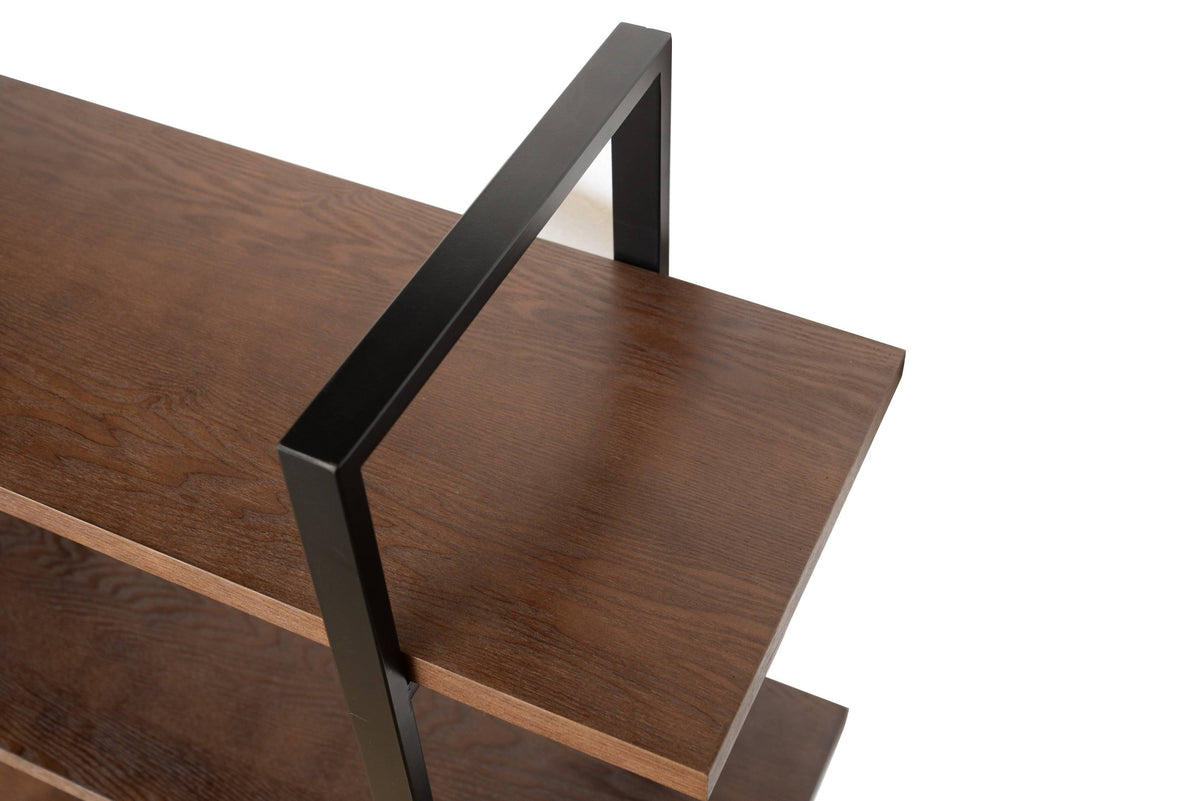 Walnut Brown 3 Shelf Etagere Bookcase Y5478