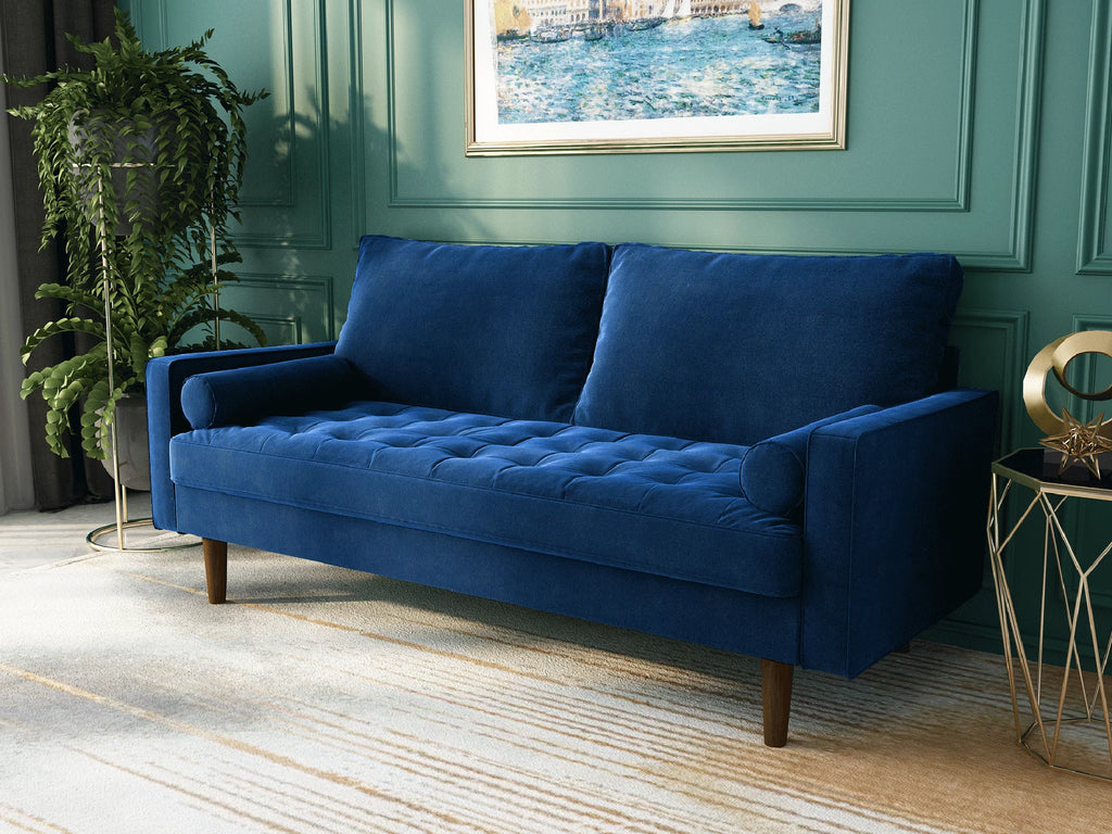 Blue Sleeper Sofa Sectional Couch P689