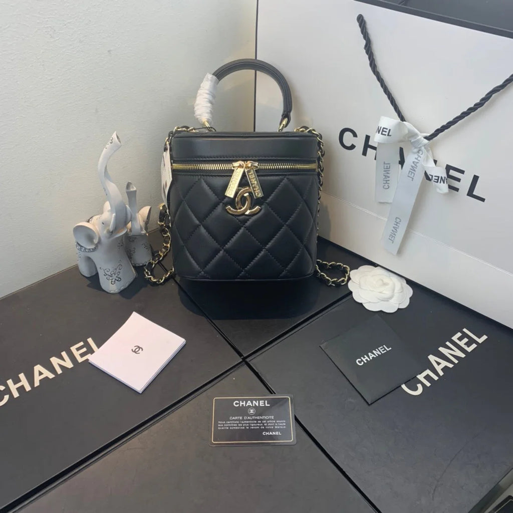 Black Vanity Case Handbag U8198