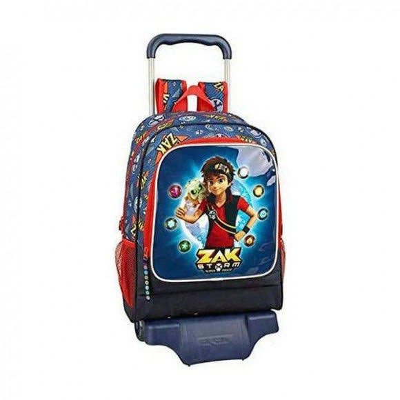 School Rucksack with Wheels Navy Blue H6528