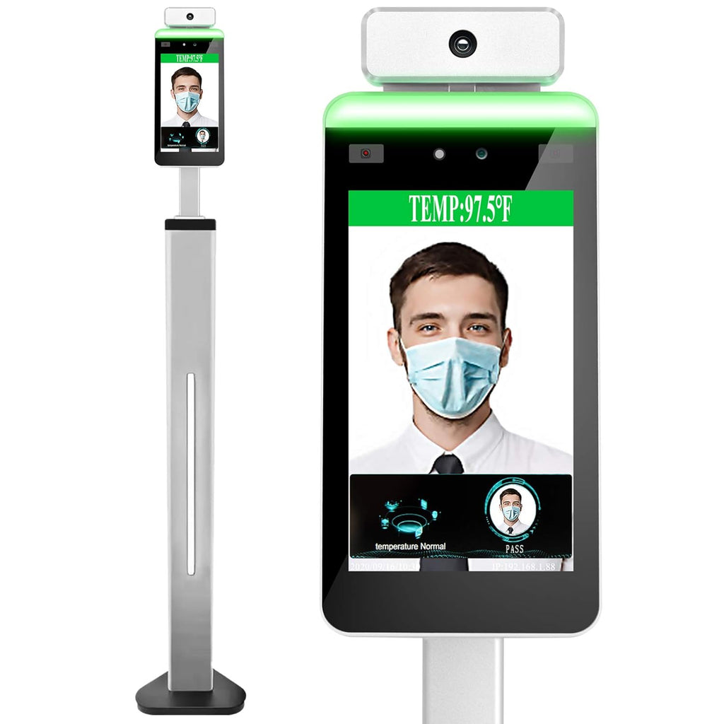 Face Recognition Temperature Measurement System Infrared Body Temperature Kiosk Thermal Scanner Access Control Punch Card Machine D190686