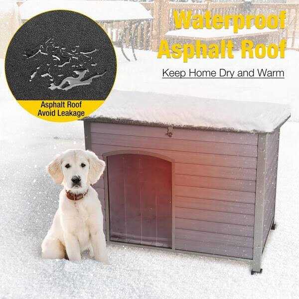 Insulated Outdoor Dog House with Liner T8218