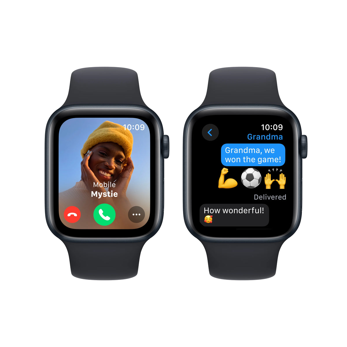 Midnight Aluminum Case Apple Watch SE GPS 44mm with Midnight Sport Band W801