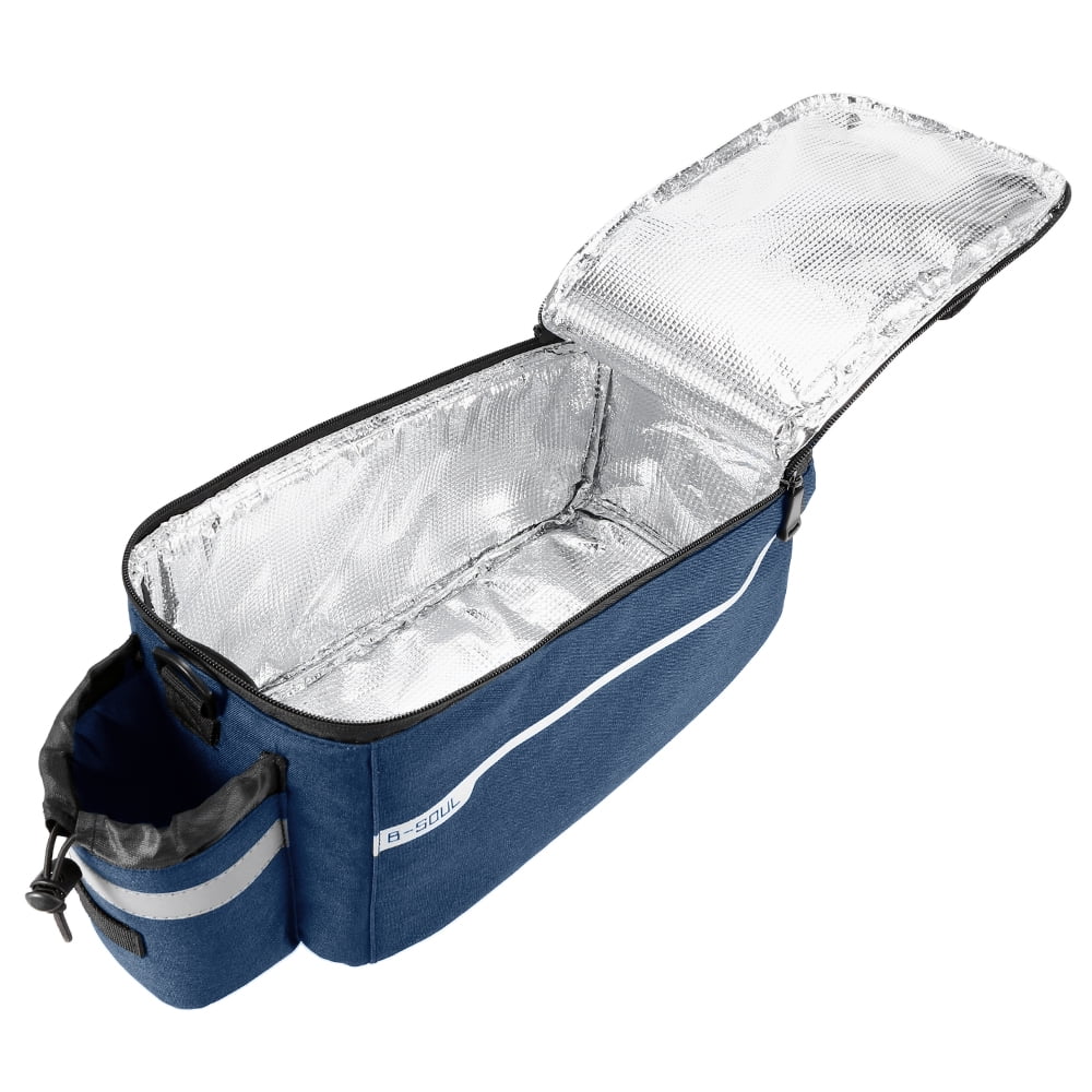 Insulated Trunk Cooler Bag Cycling Bicycle Rear Rack Storage Luggage Bag Reflective MTB Bike Pannier Bag Shoulder Bag X97072