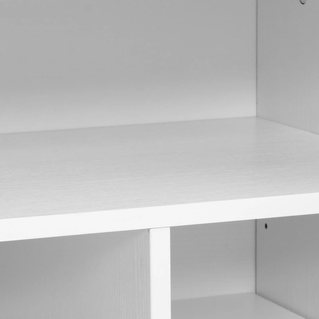 White Hall Tree with Storage Bench and 14 Hooks O156
